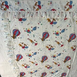 Vintage Winnie the Pooh Priscilla Curtain Panels “The Blustery Day” 49”X62”